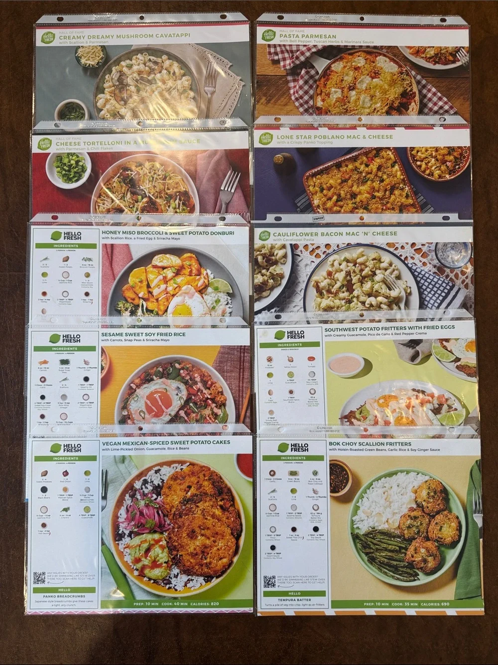HelloFresh Salmon, Shrimp, Tilapia, Barramundi & Vegetarian - 30 Recipe Cards